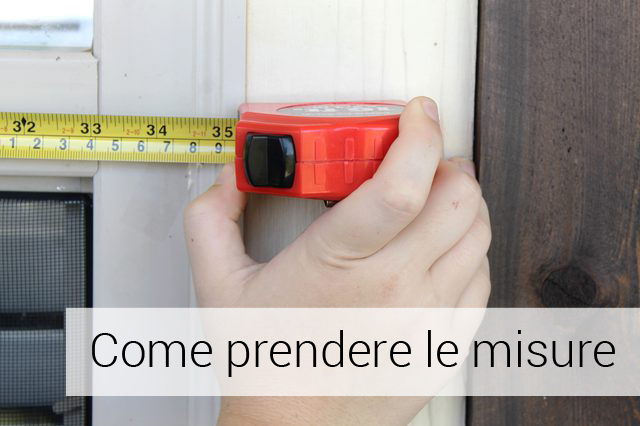 Prendere le misure per le tapparelle